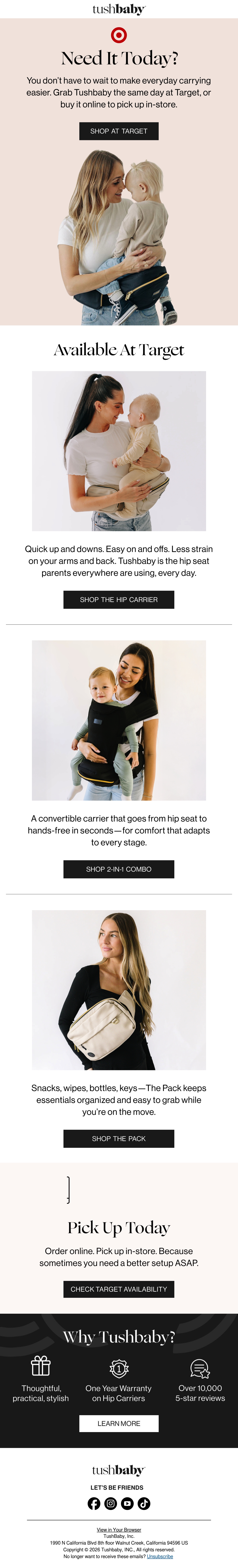 Email Inspiration from Tushbaby Thumbnail Preview