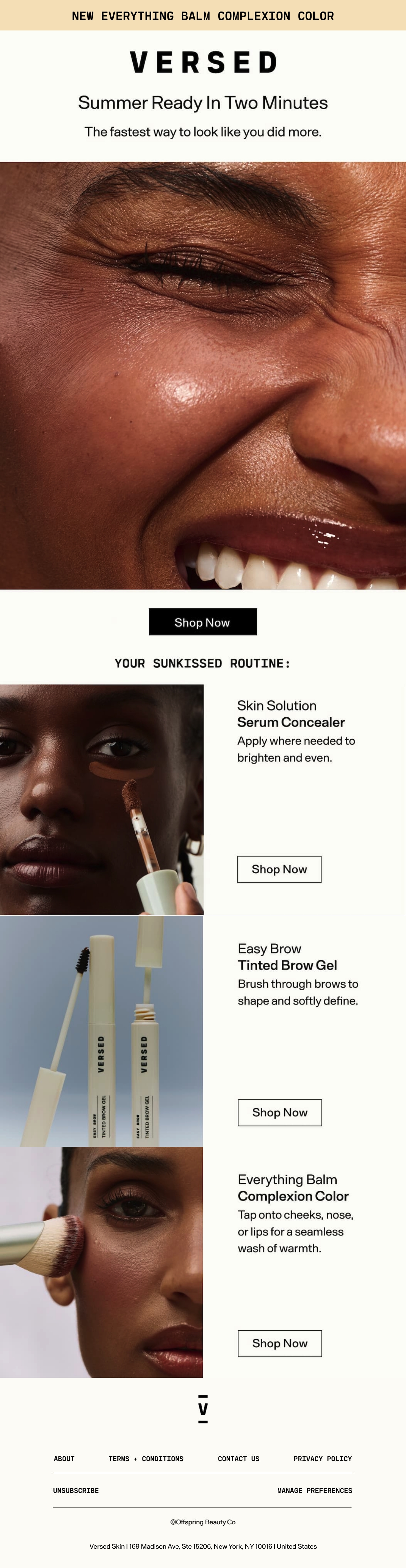 Email Inspiration from Versed Thumbnail Preview