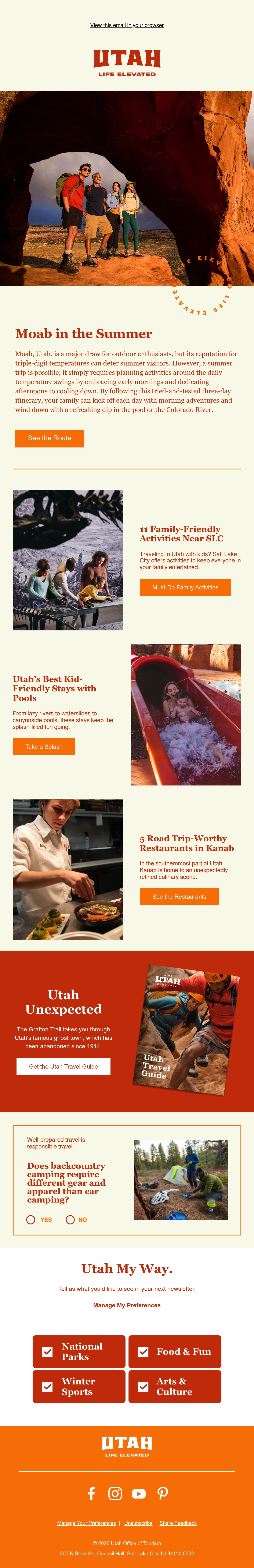 Email Inspiration from Visit Utah Thumbnail Preview