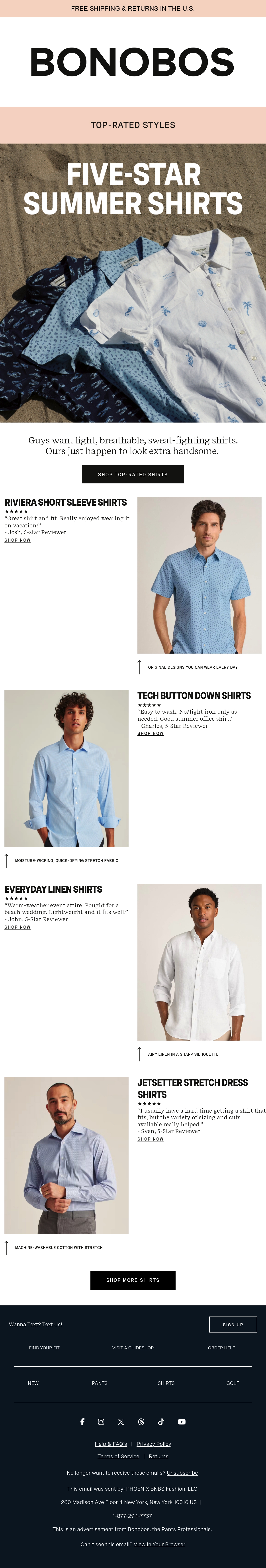 Email Inspiration from Bonobos Thumbnail Preview