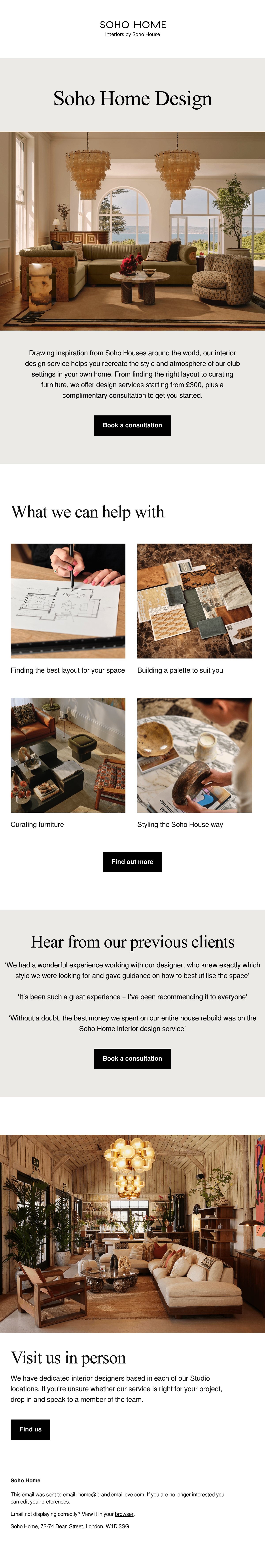 Email Inspiration from Soho Home Thumbnail Preview