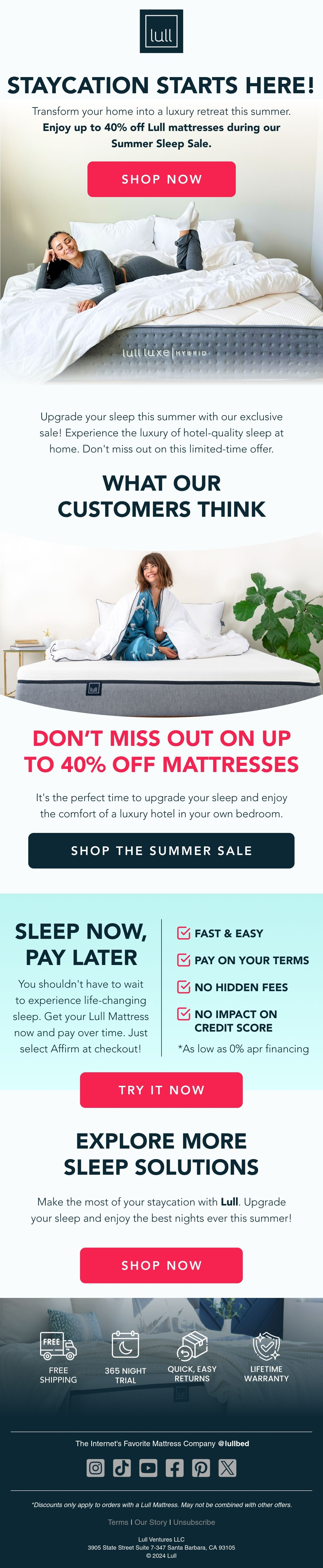 Email Design Inspiration by Lull
