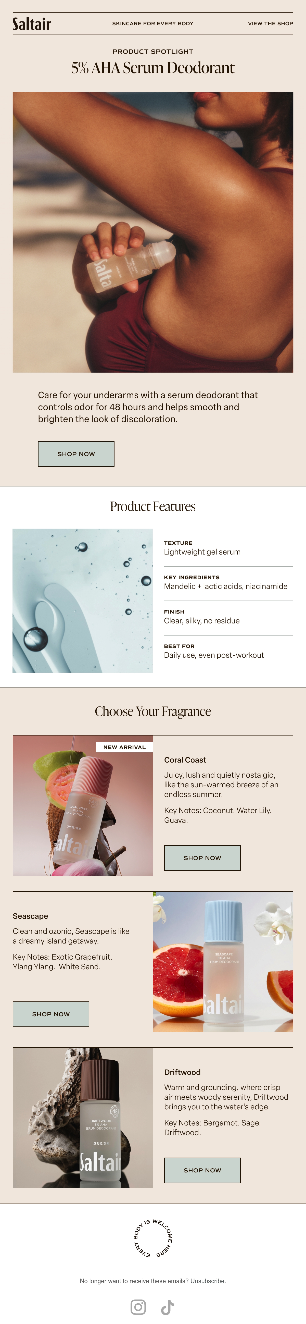 Email Design Inspiration by Saltair